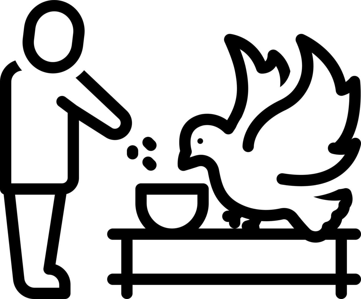 line icon for feeding vector