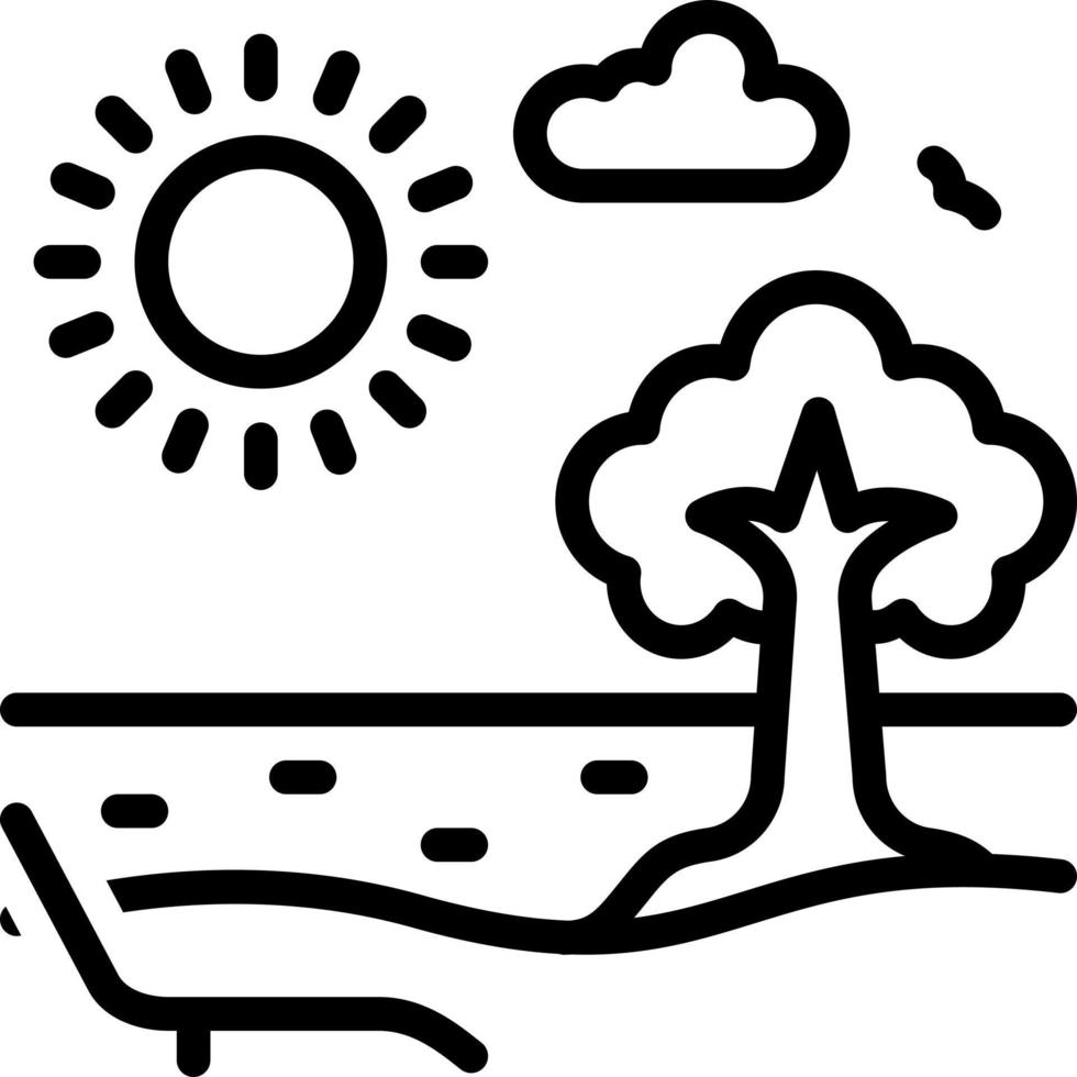 line icon for summer vector
