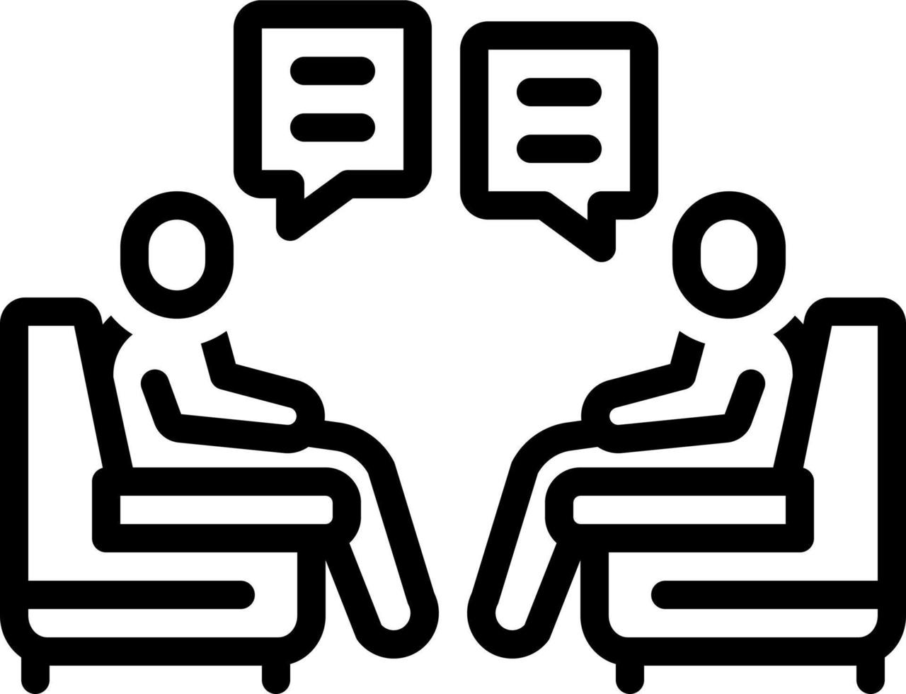 line icon for discussing vector