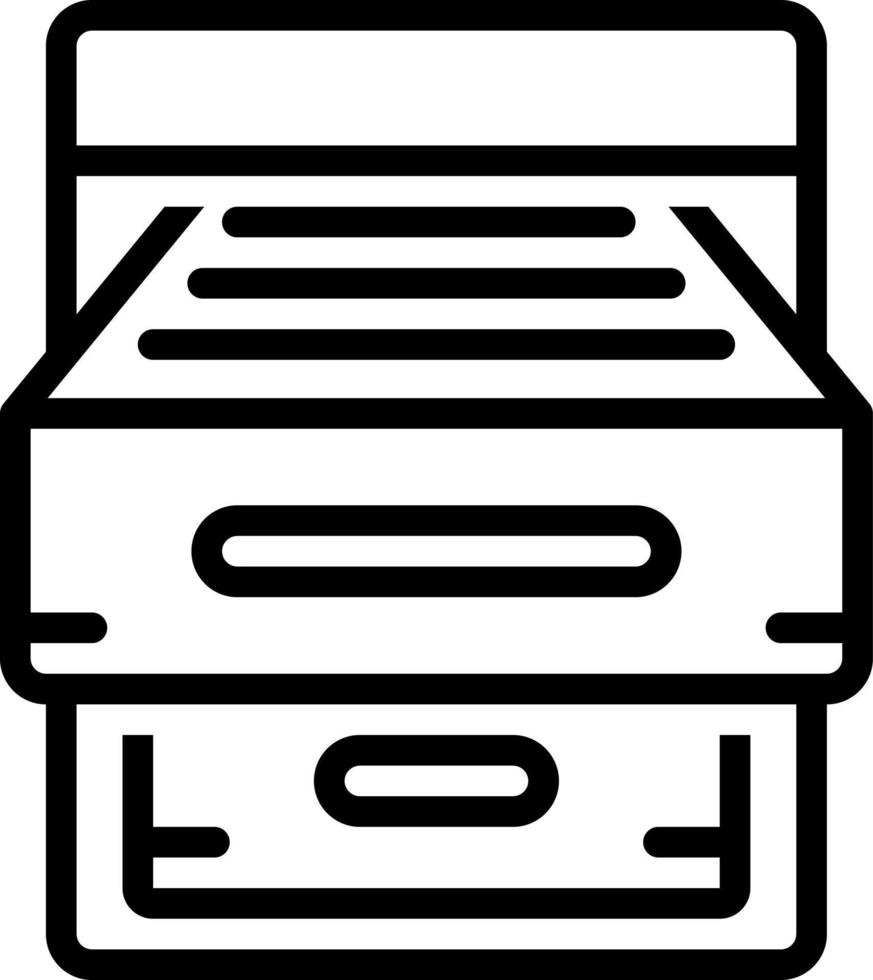line icon for archive vector
