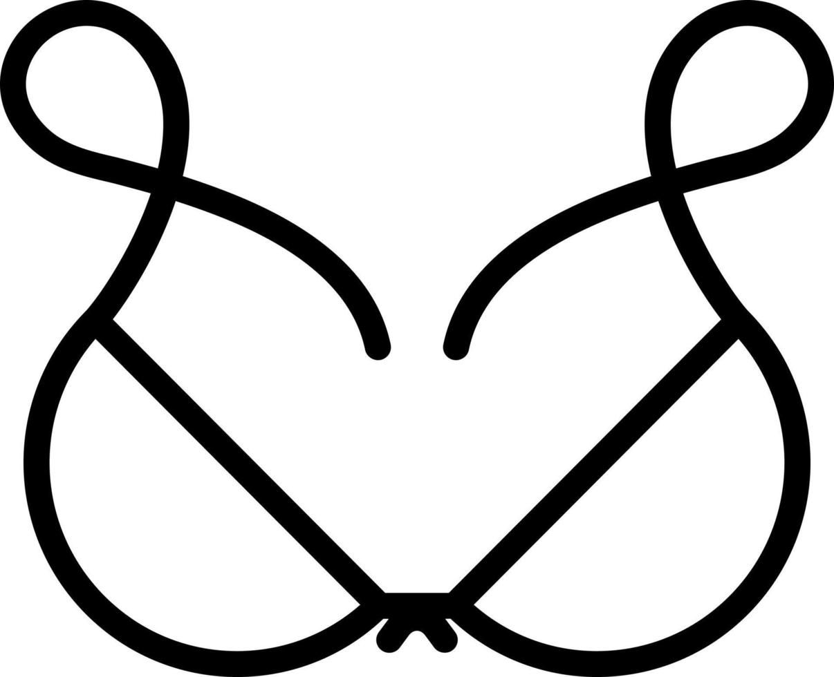 line icon for bra vector