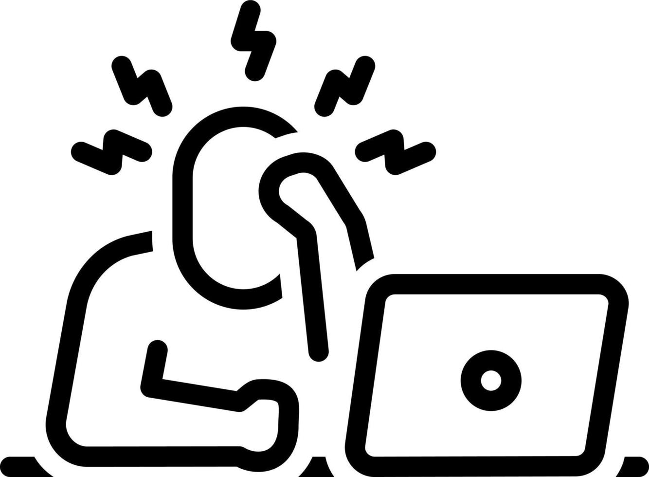 line icon for stress vector