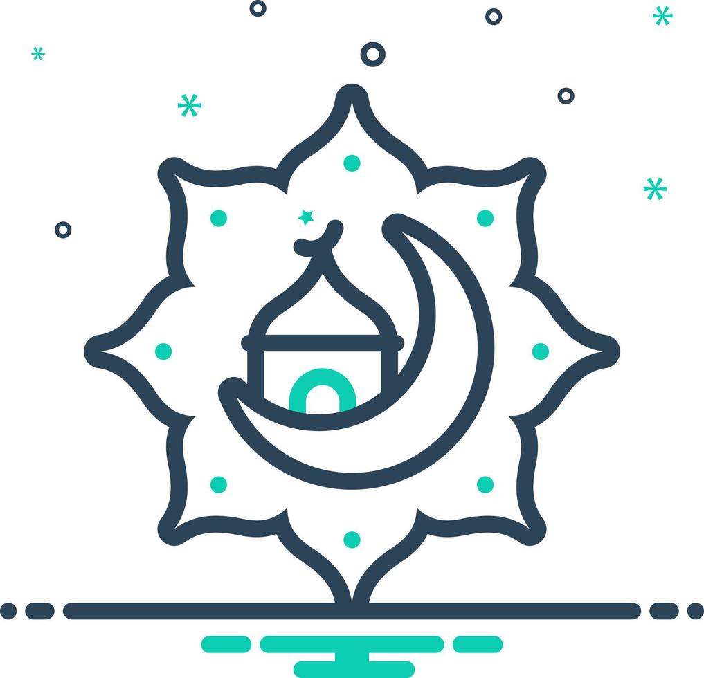 mix icon for islamic vector