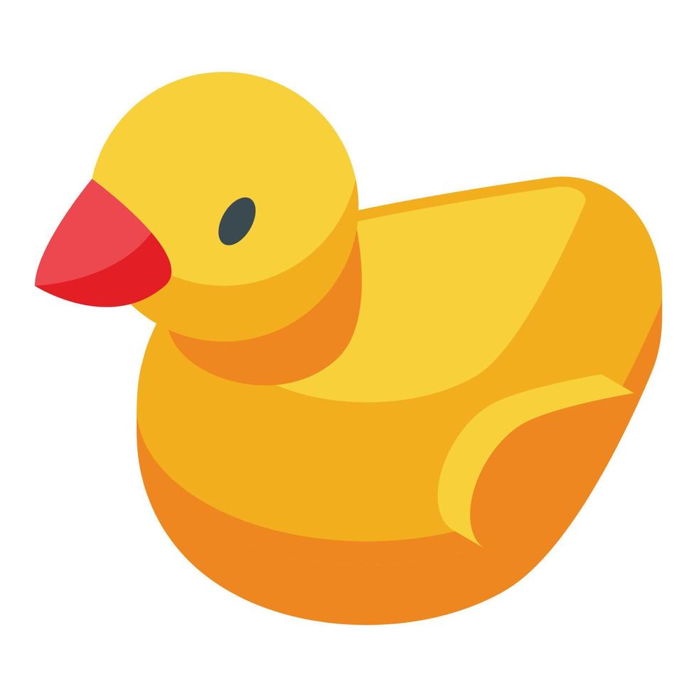 Baby bath duck icon isometric vector. Cute infant vector