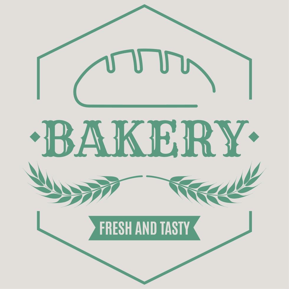 Colored premium quality retro bakery template Vector illustration