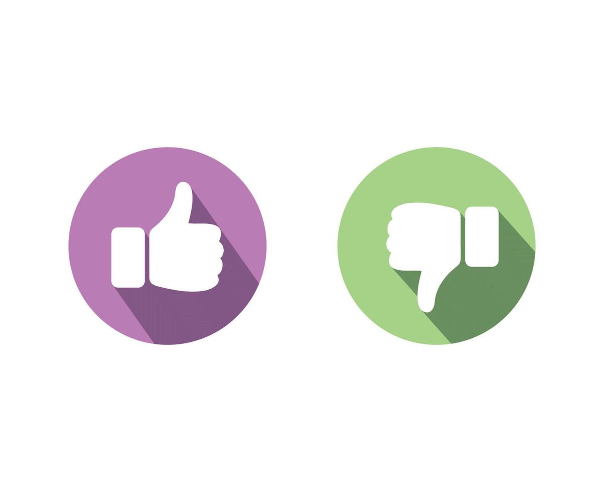 Like and dislike icon, thumb up and thumb down symbols vector