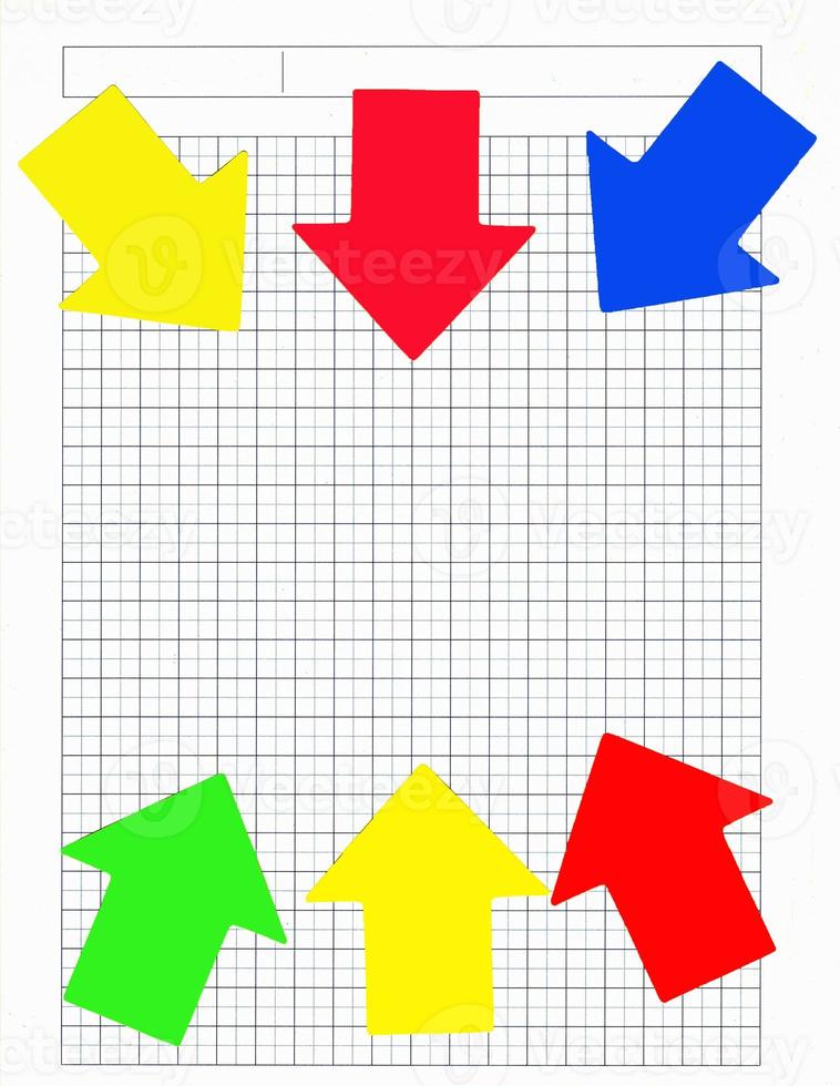 Arrows on the paper photo