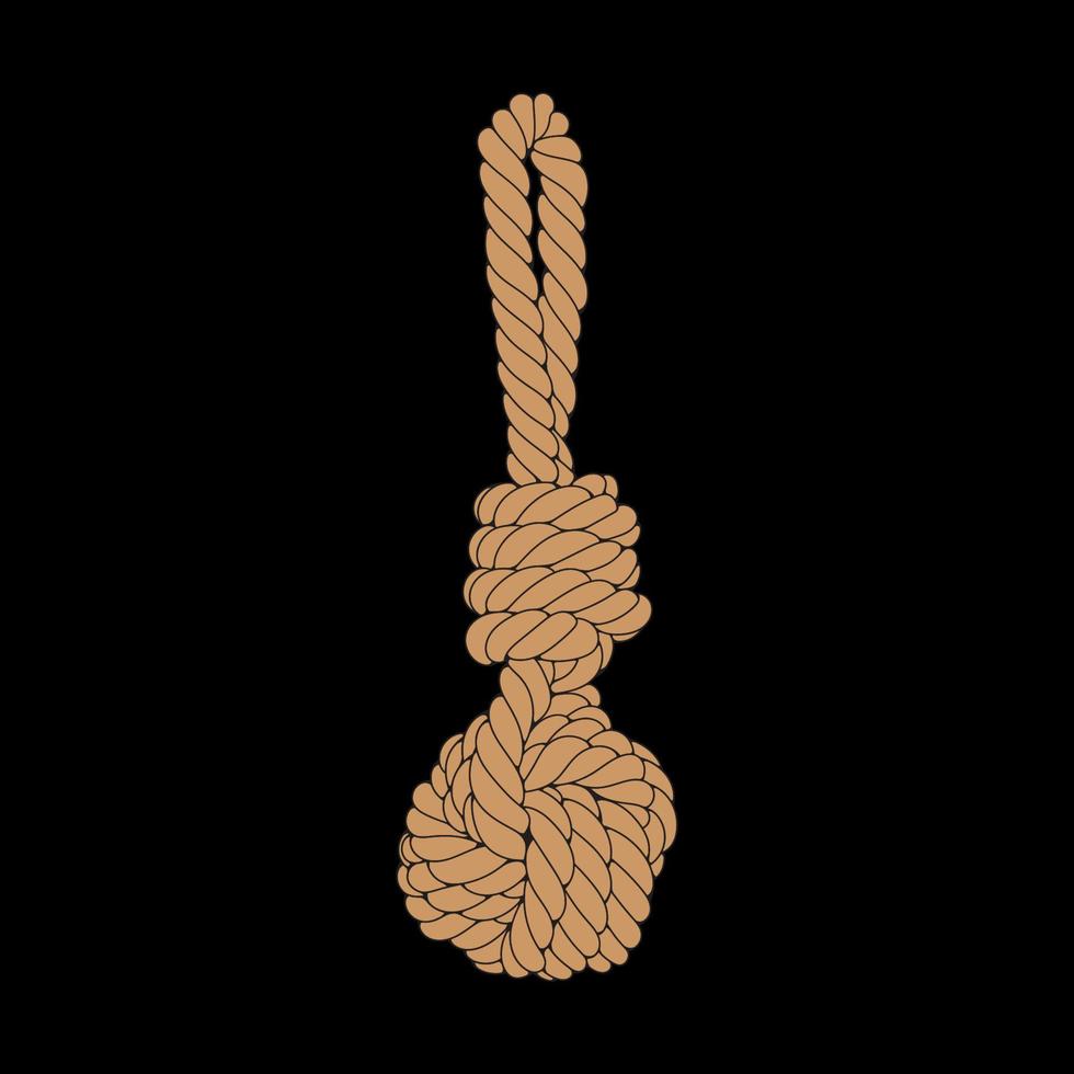 Rope Knots Borders Design Element. Vector illustration of Rope Knot. Rope Knot tamplate trainer