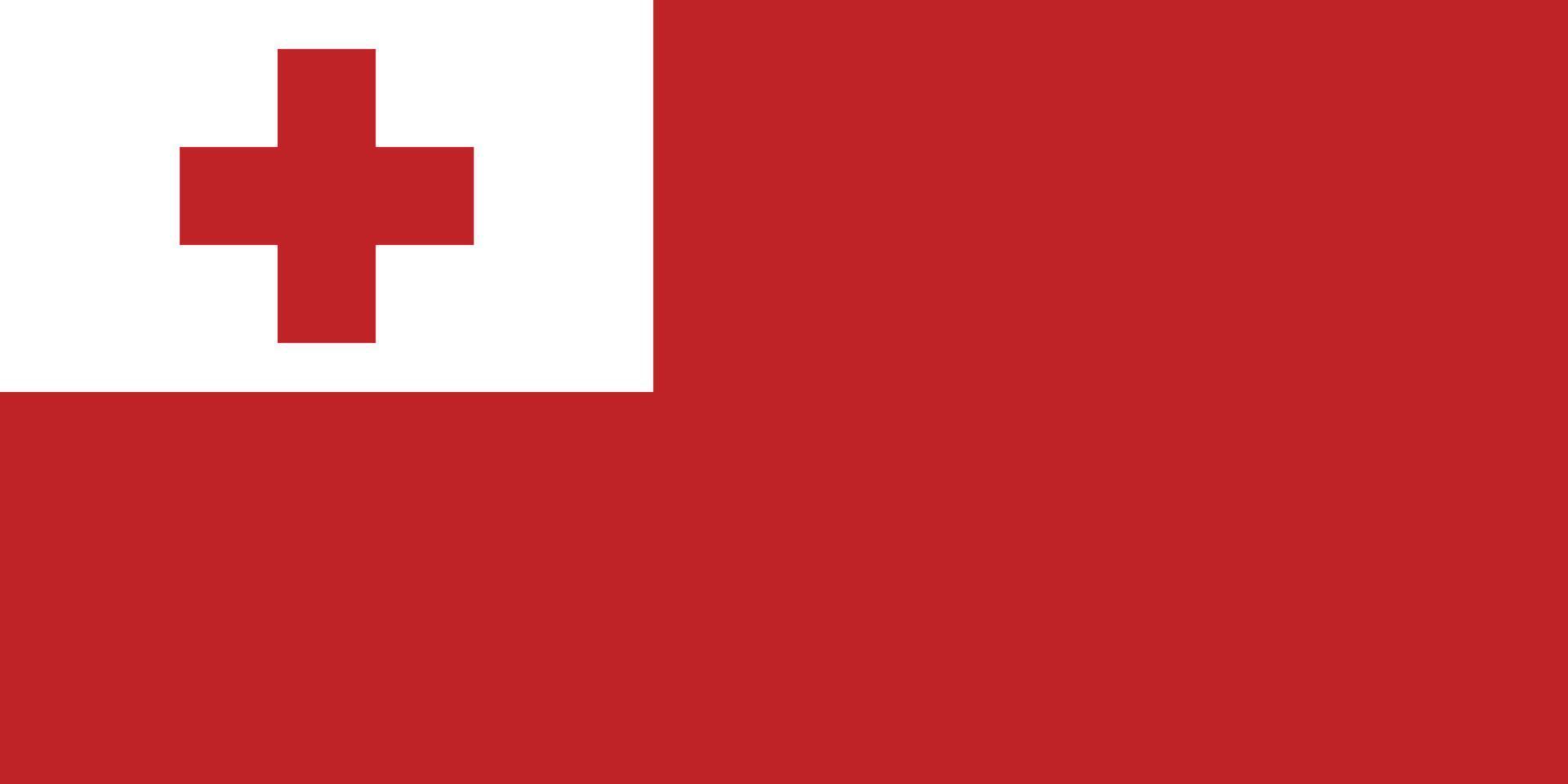 Flag of Tonga.National flag of Tonga Free Vector