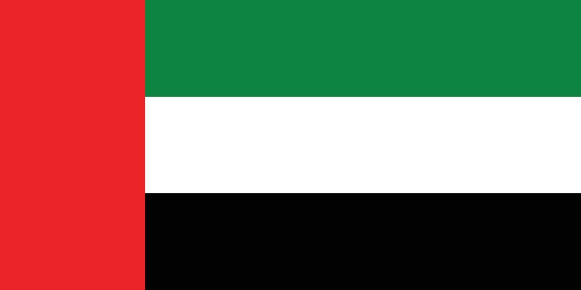 Flag of UAE.National flag of United Arab Emirates free Vector