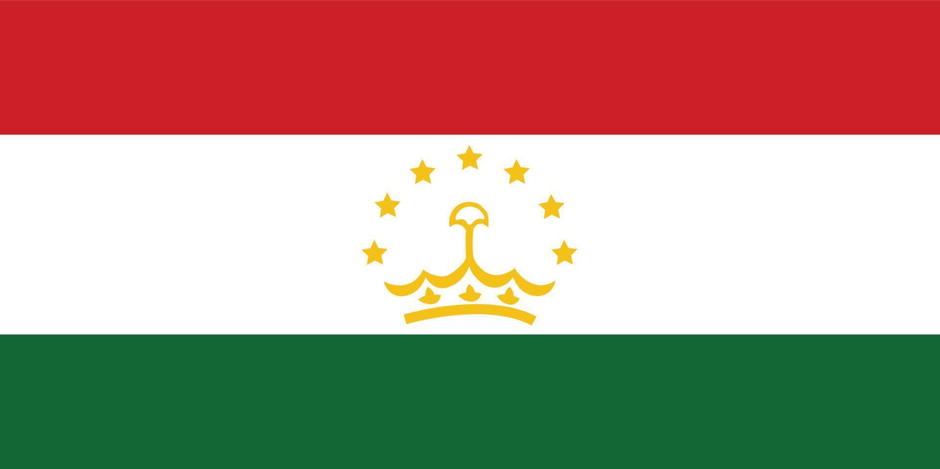 Flag of Tajikistan.National flag of Tajikistan free Vector