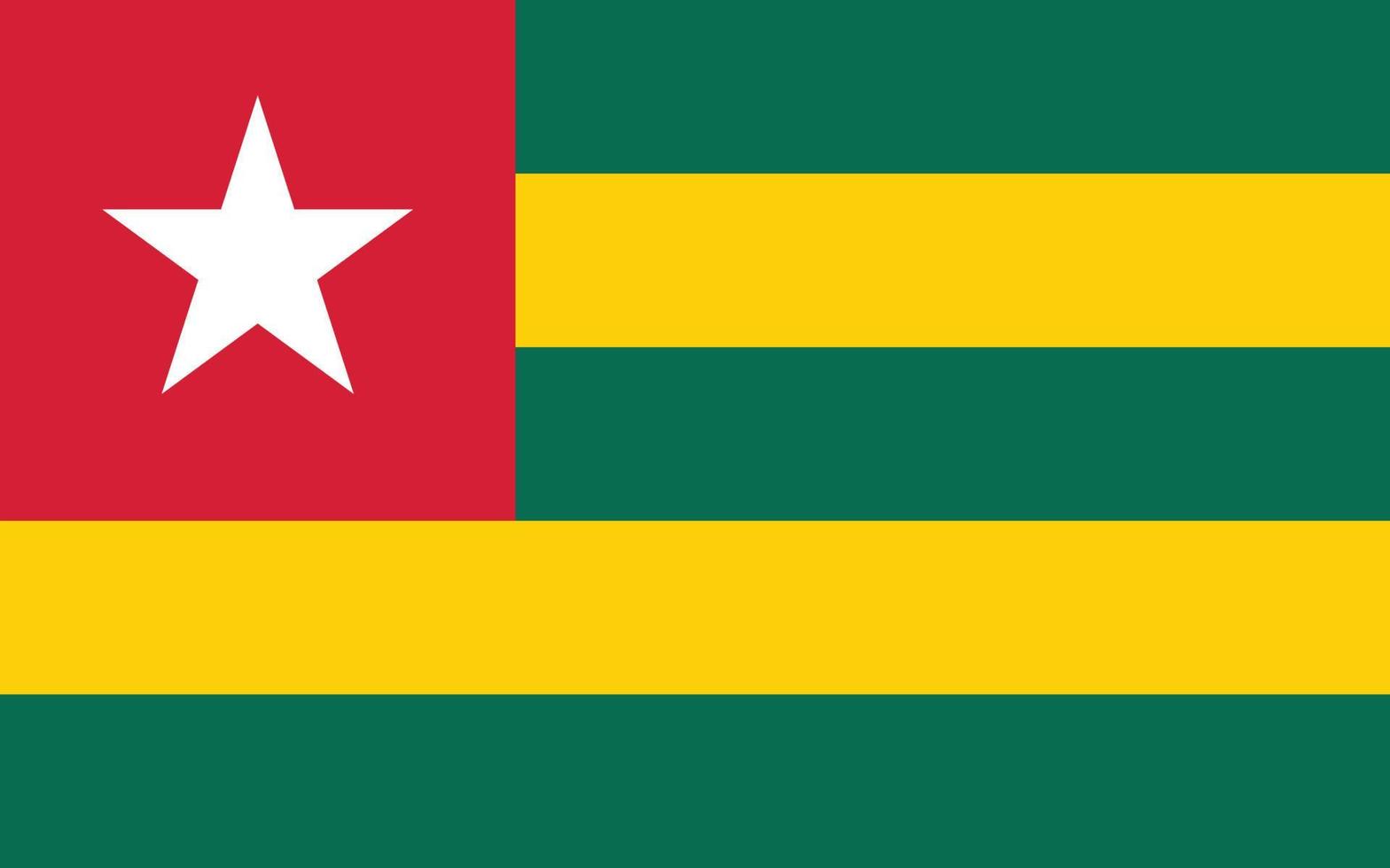 Flag of Togo.National flag of Togo free Vector