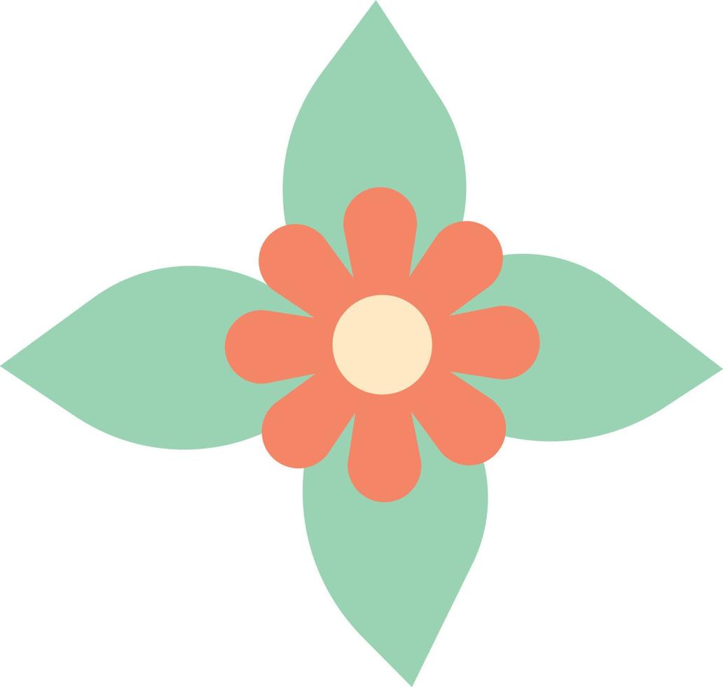 illustration vector graphic of retro flower groovy icon