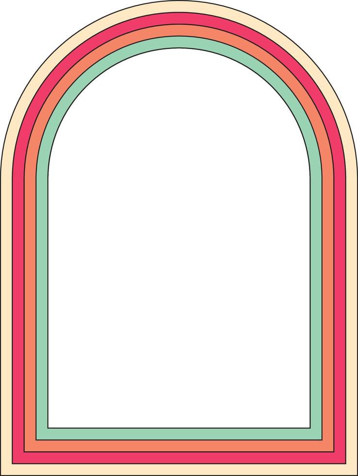 illustration vector graphic of retro groovy window icon