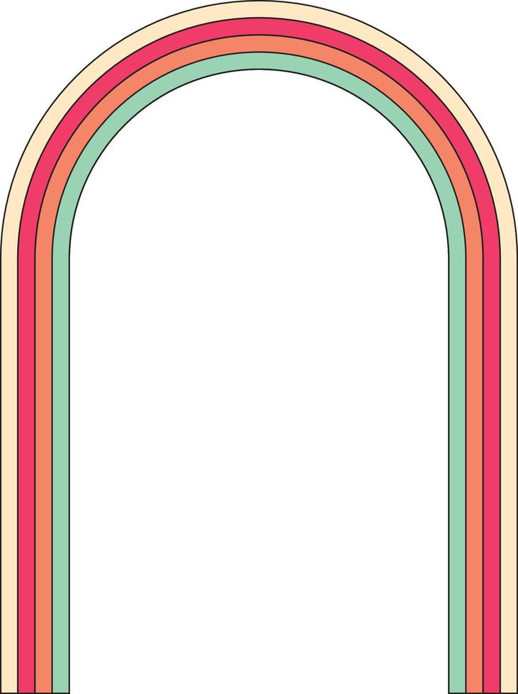 illustration vector graphic of retro groovy portal icon