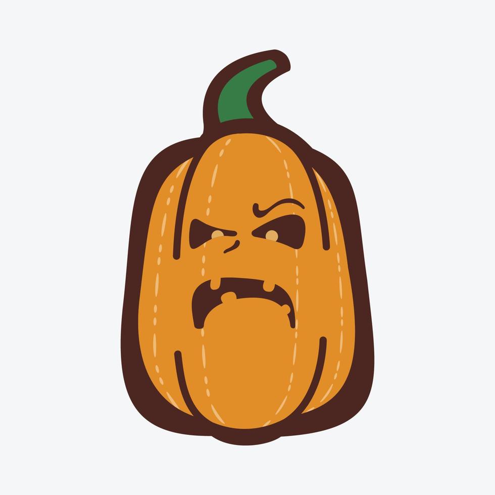 Cute Pumpkin Icon Vector