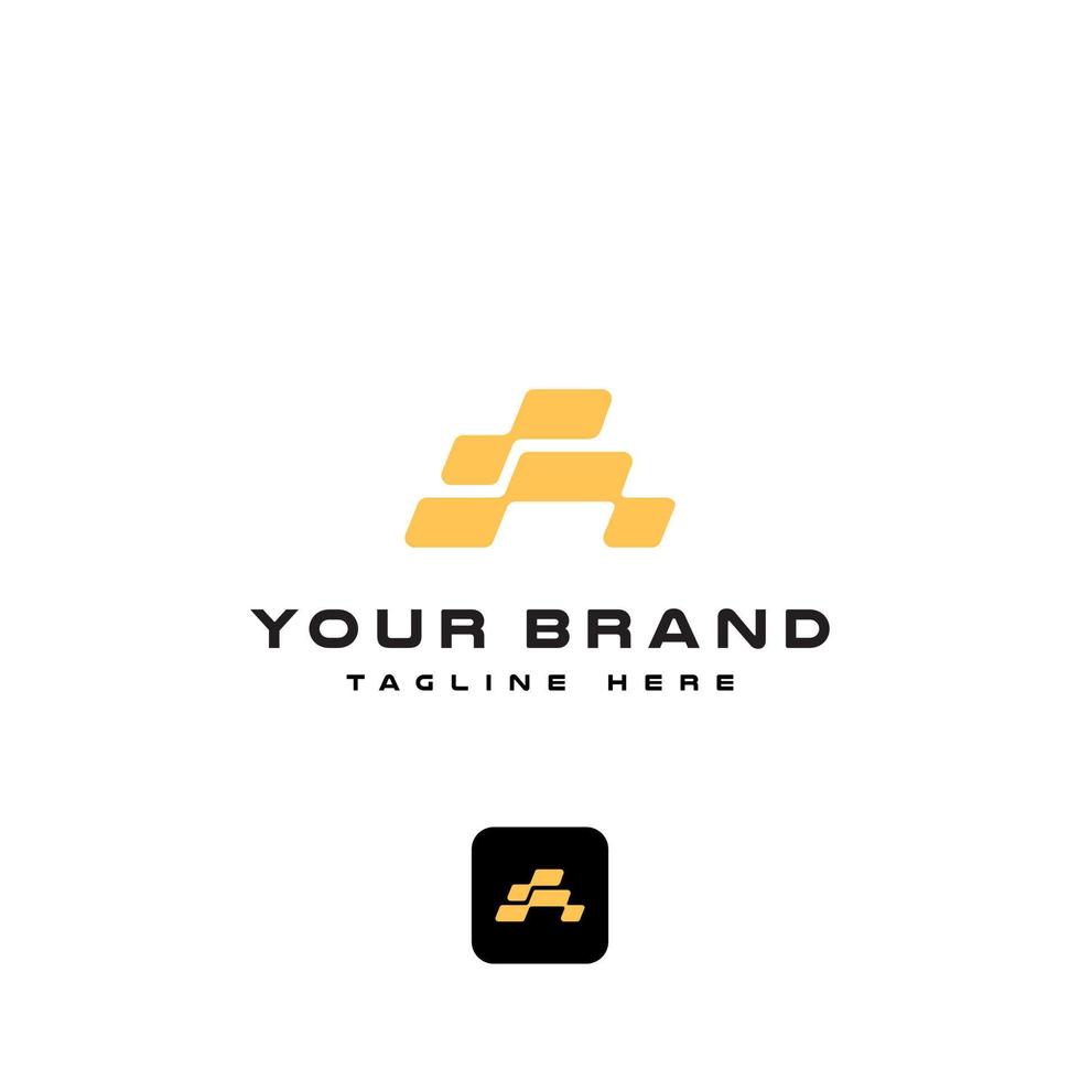 A initial sporty modern logo gym sport fitness, move, run, go a head, up, movement, suitable for you bussines vector