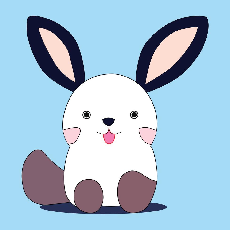 peludo amigo un adorable Conejo ilustración vector