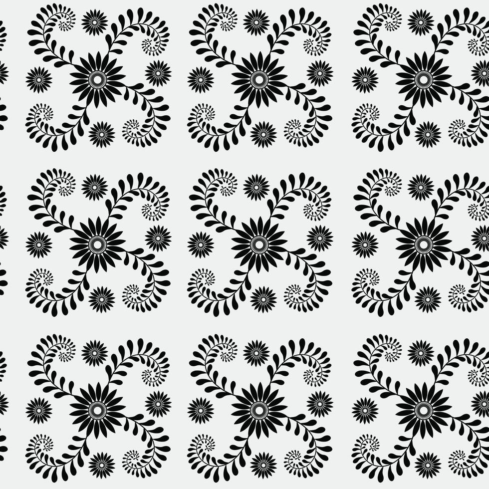Seamless pattern design with flower vector art work