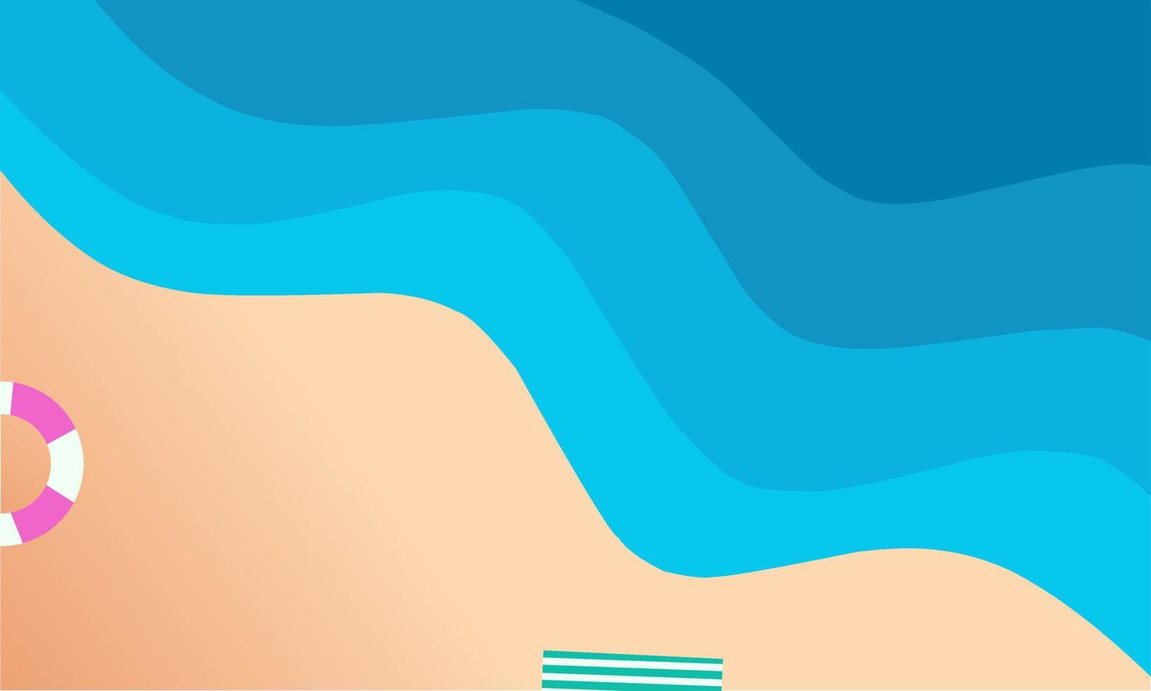 Summer background with pleasant beach and water. background for summer collection vector