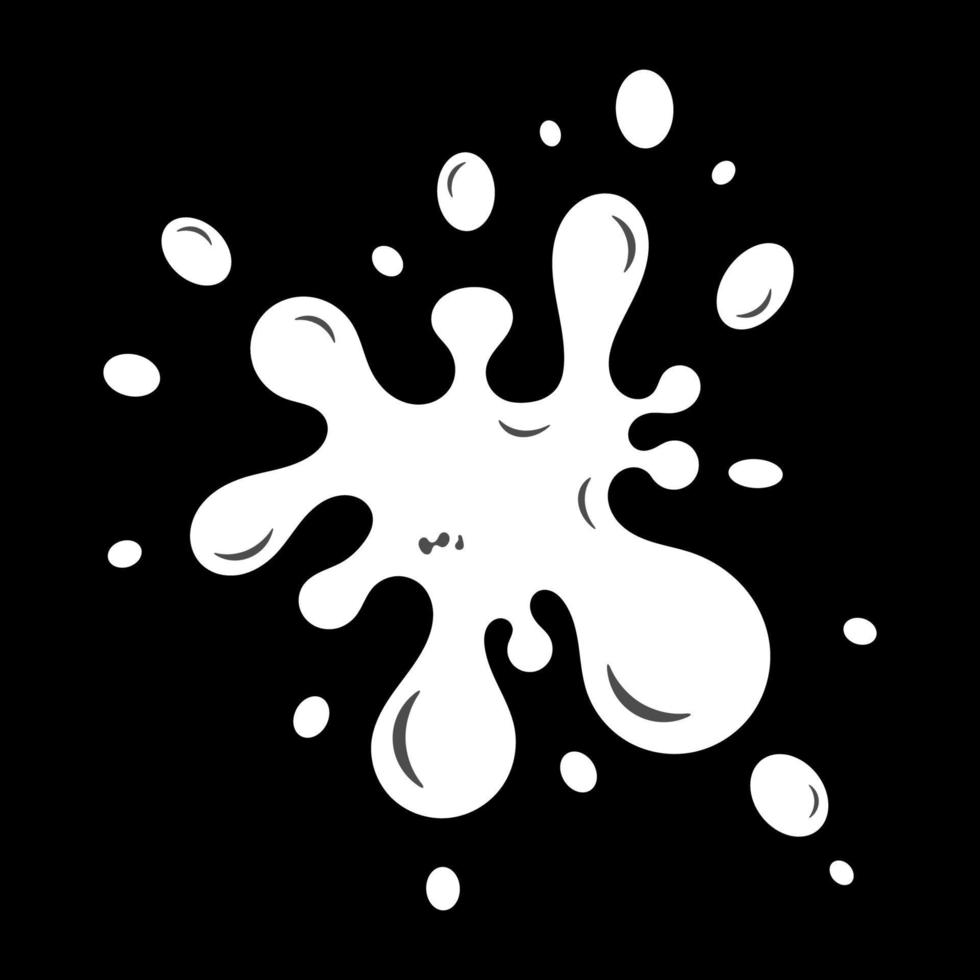 Black and White Paint Splash Illustration vector