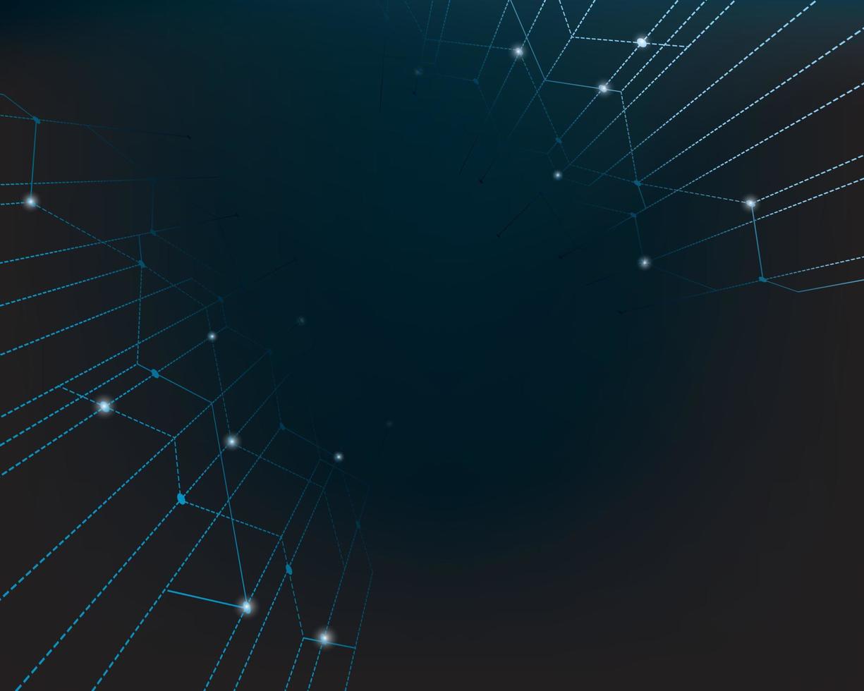 Abstract  particles wave style vector