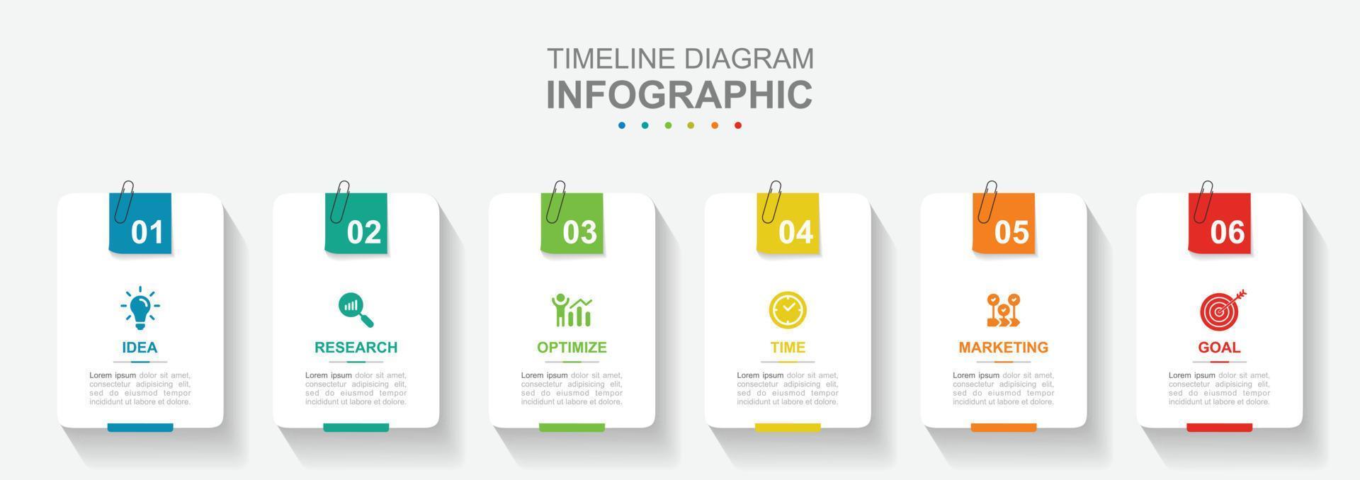 Infographic business template. Concept of note paper design vector. Concept presentation. vector