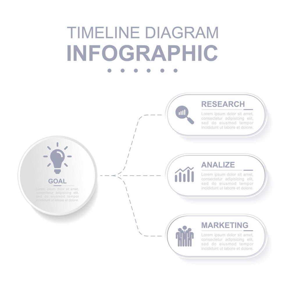 Infographic business template. Flowchart infographic in neumorphic style. Concept presentation. vector