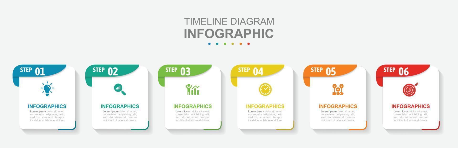 infografía negocio modelo. negocio concepto con 6 6 pasos o opciones, lata ser usado para flujo de trabajo disposición, diagrama, anual informe, web diseño. concepto presentación. vector