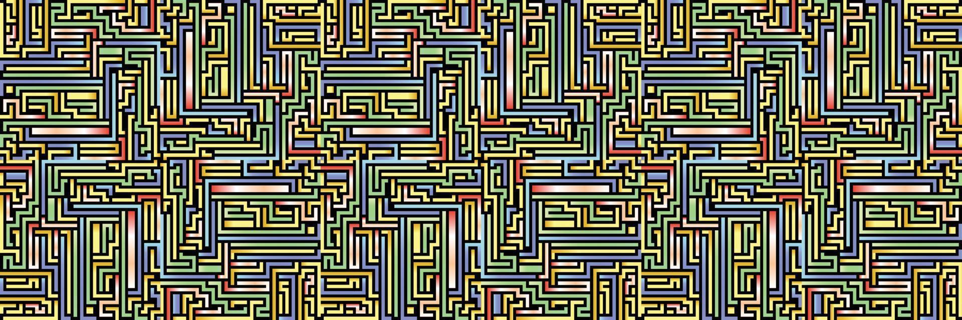 Gradient Labyrinth Pattern vector