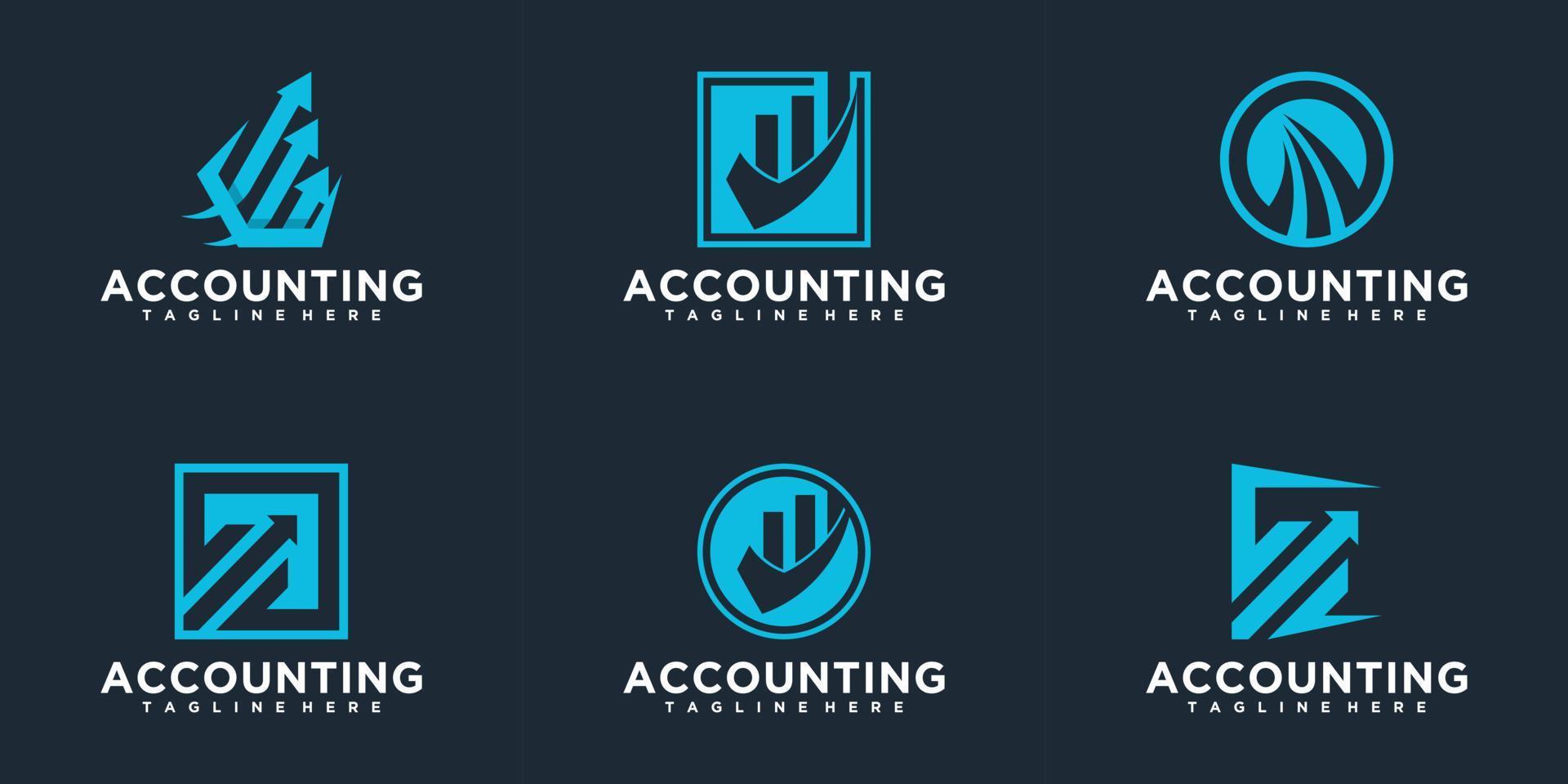 finance logo bundle collection for company or agency vector