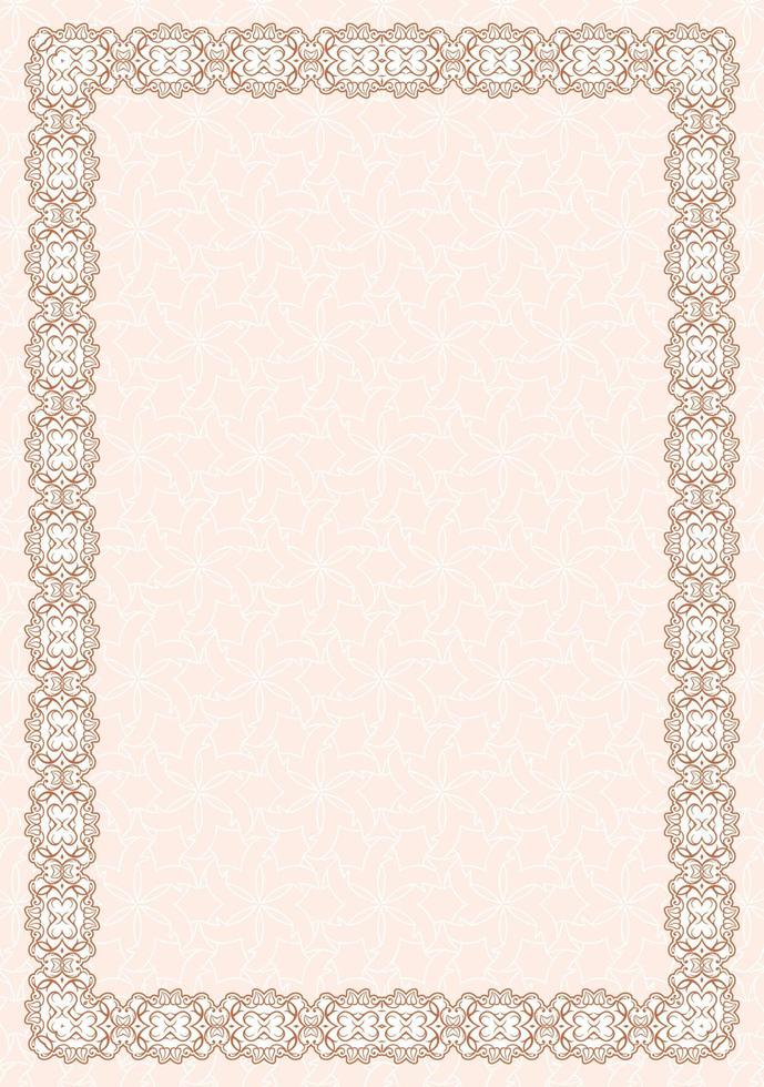 Vector frame with floral ornament