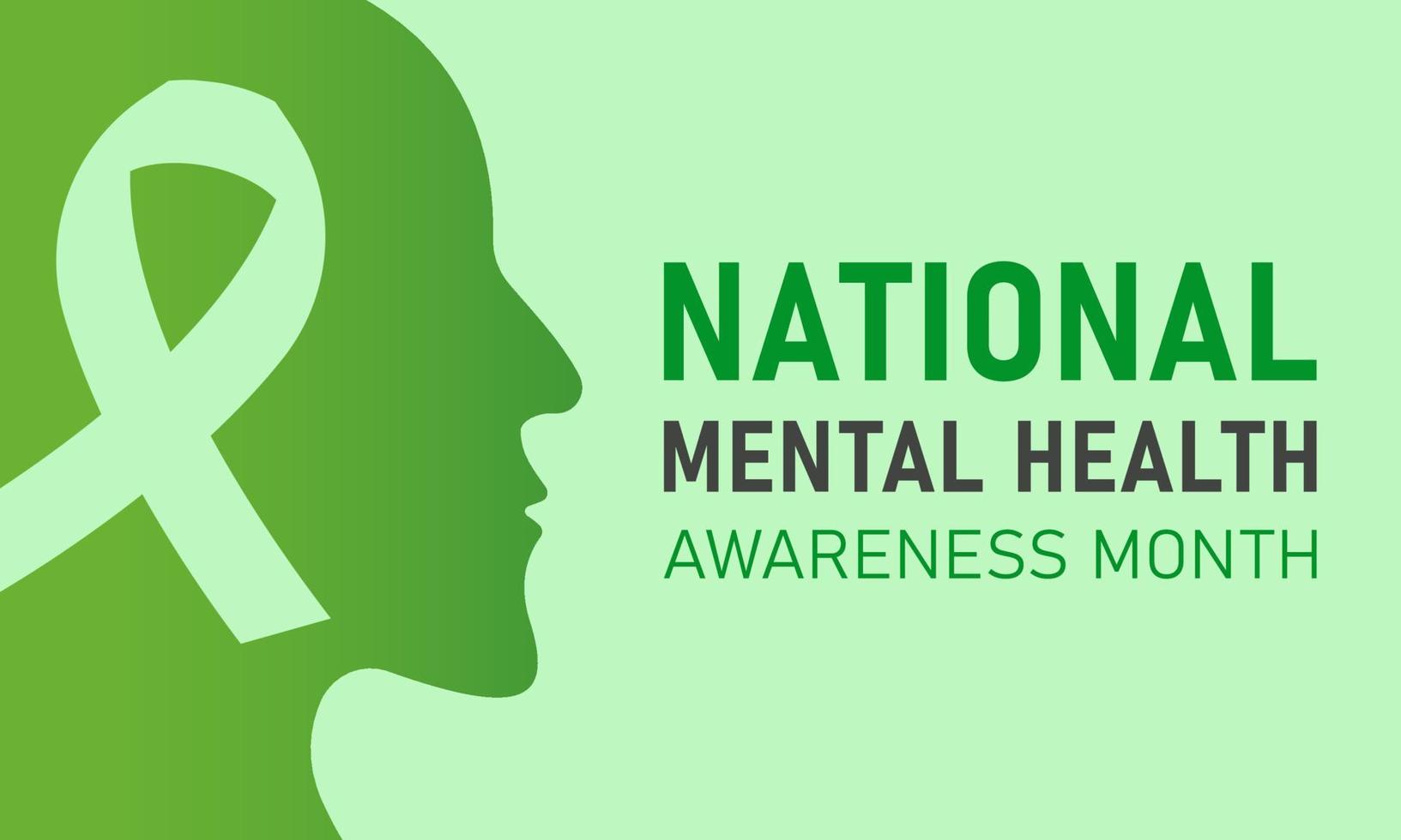 Mental health awareness month is observed every year in may. May is national mental health awareness month. Vector template for banner, greeting card, poster with background. Vector illustration.