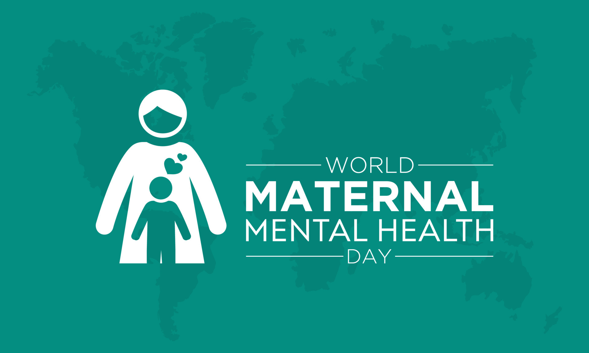 World maternal mental health day. Vector template for banner, greeting