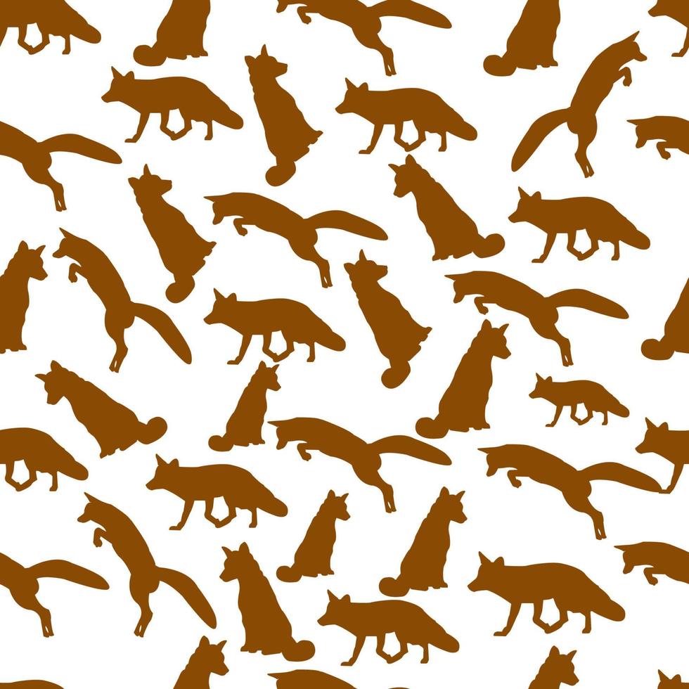 seamless pattern with foxes vector