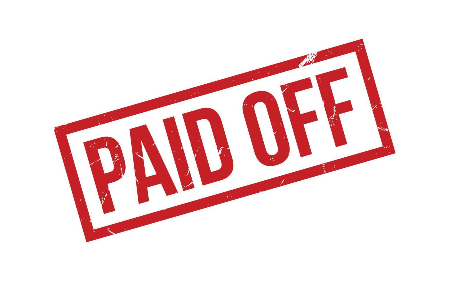 Paid Off Rubber Stamp Seal Vector