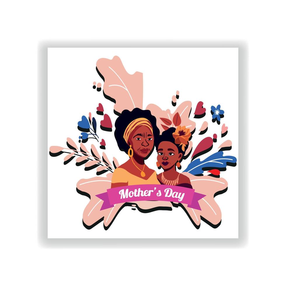 Send warm wishes and blessings to all the amazing moms out there Motherhood concept Mother's day. Flat illustration and vector design