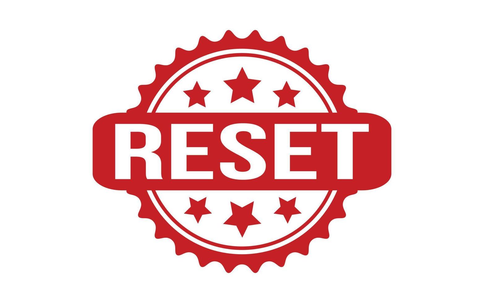 Reset Rubber Stamp Seal Vector