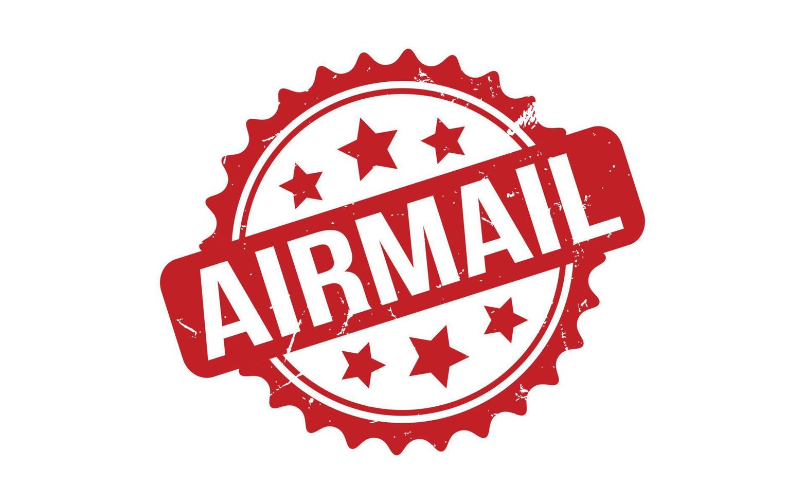 Airmail rubber grunge stamp seal vector