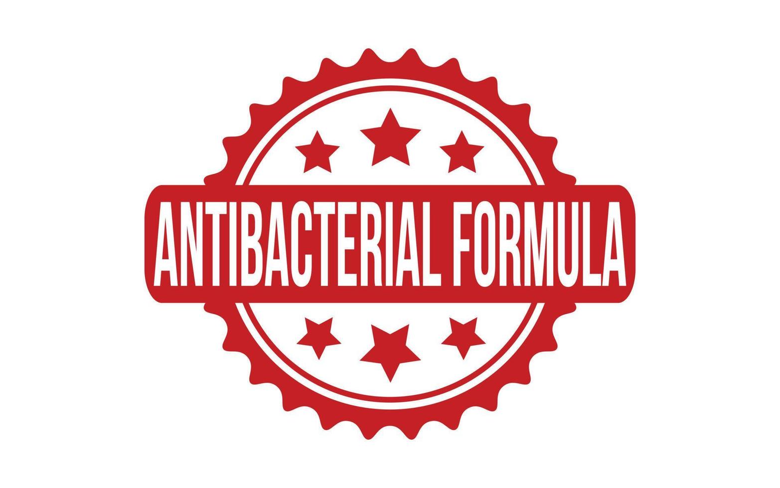 Antibacterial formula rubber grunge stamp seal vector