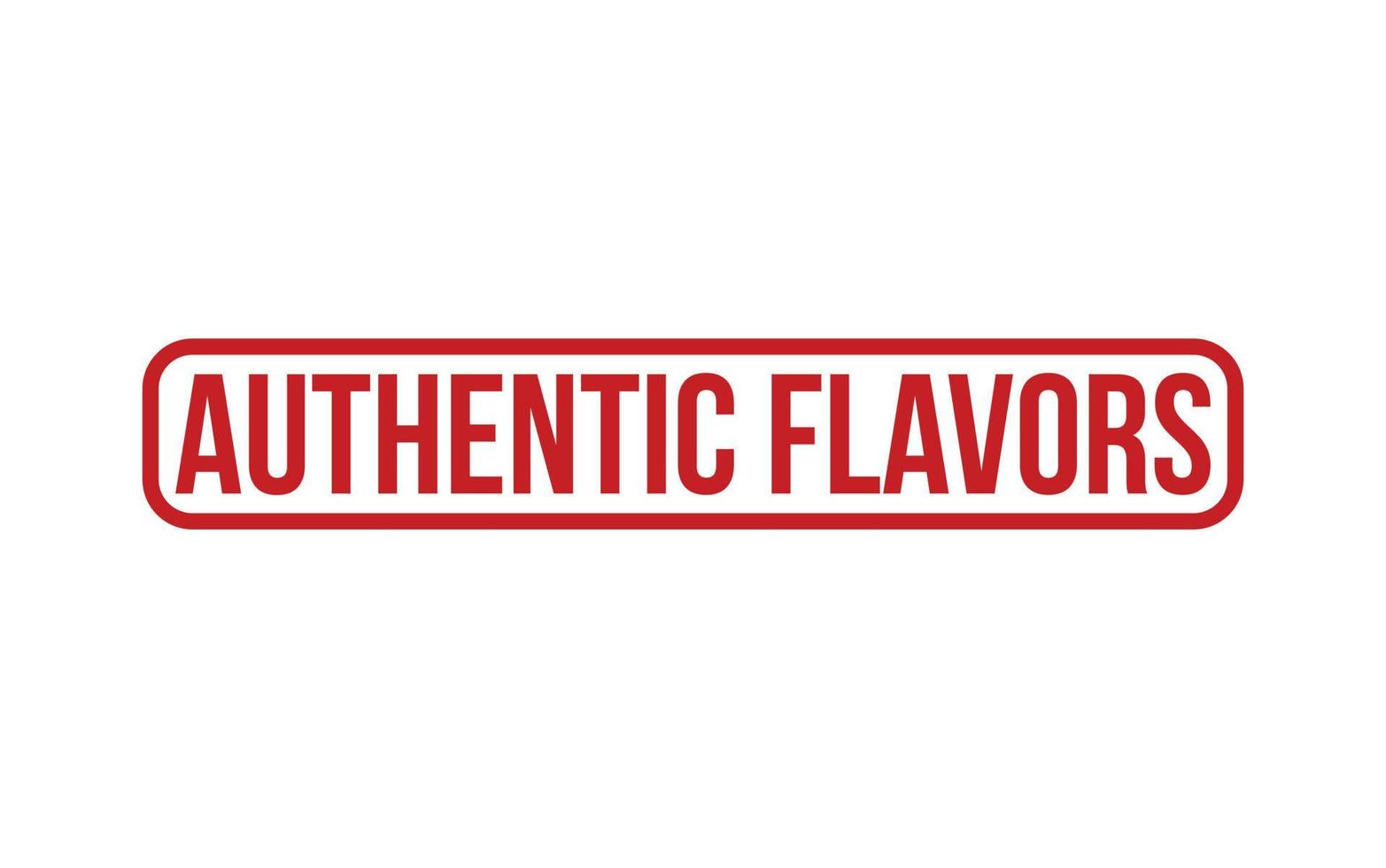 Authentic Flavors Rubber Stamp Seal Vector