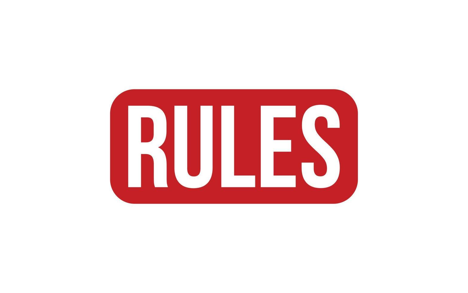 Rules Rubber Stamp Seal Vector