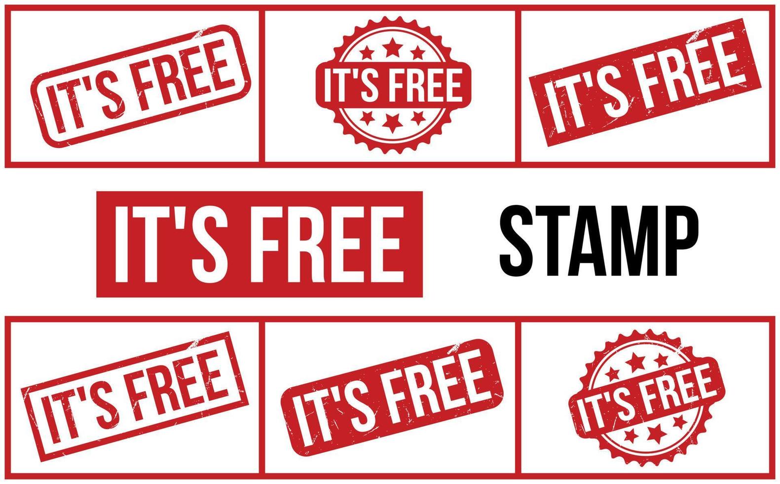 Its Free Rubber Stamp set Vector