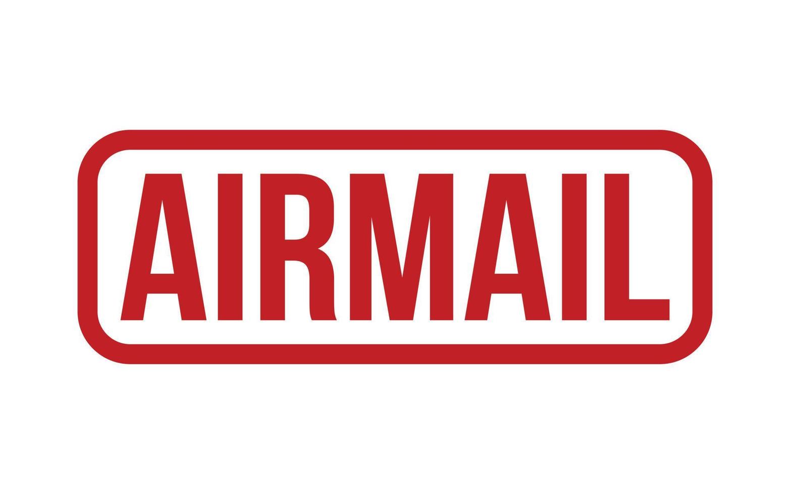 Airmail rubber grunge stamp seal vector