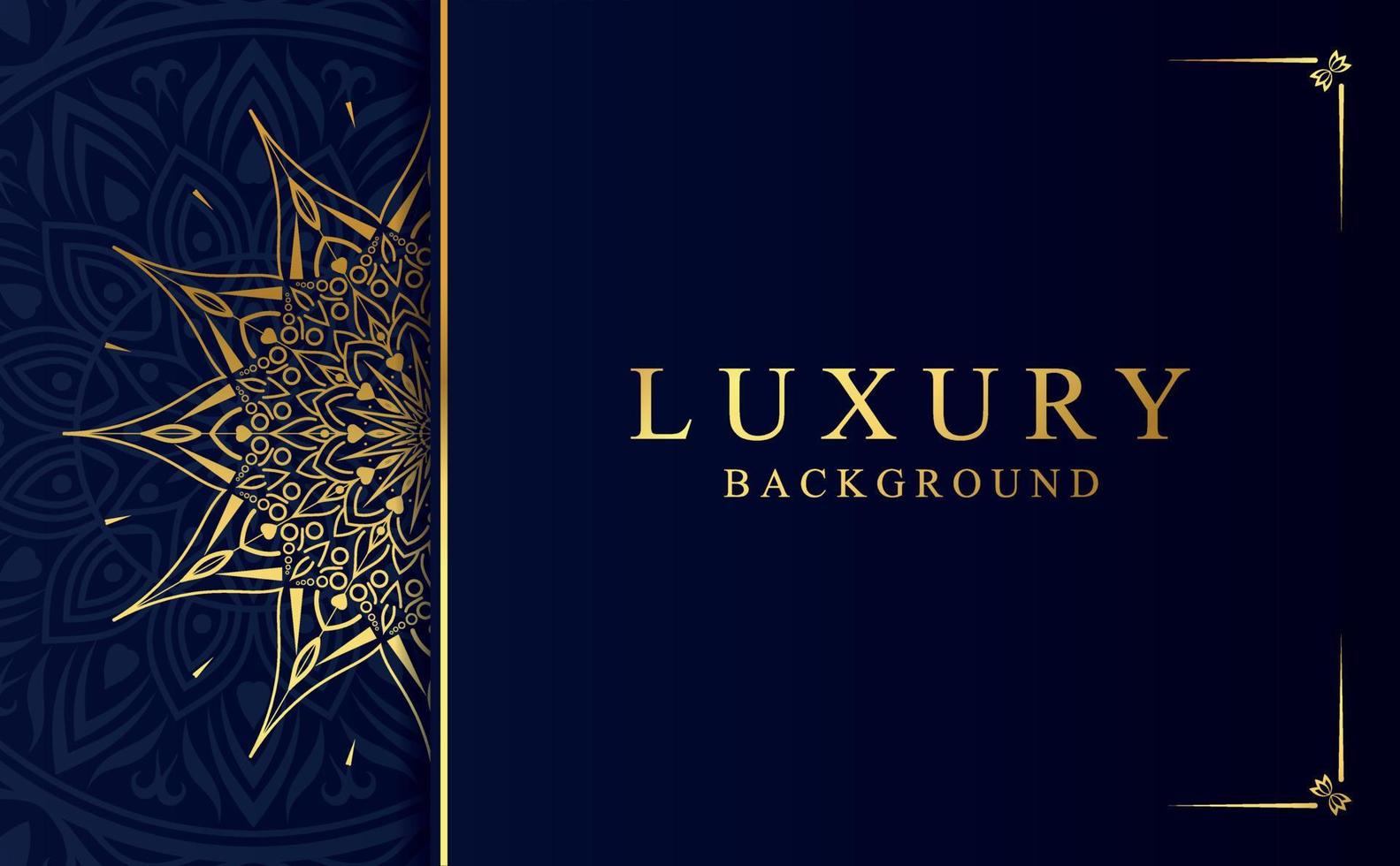 Islamic mandala background in gold color vector