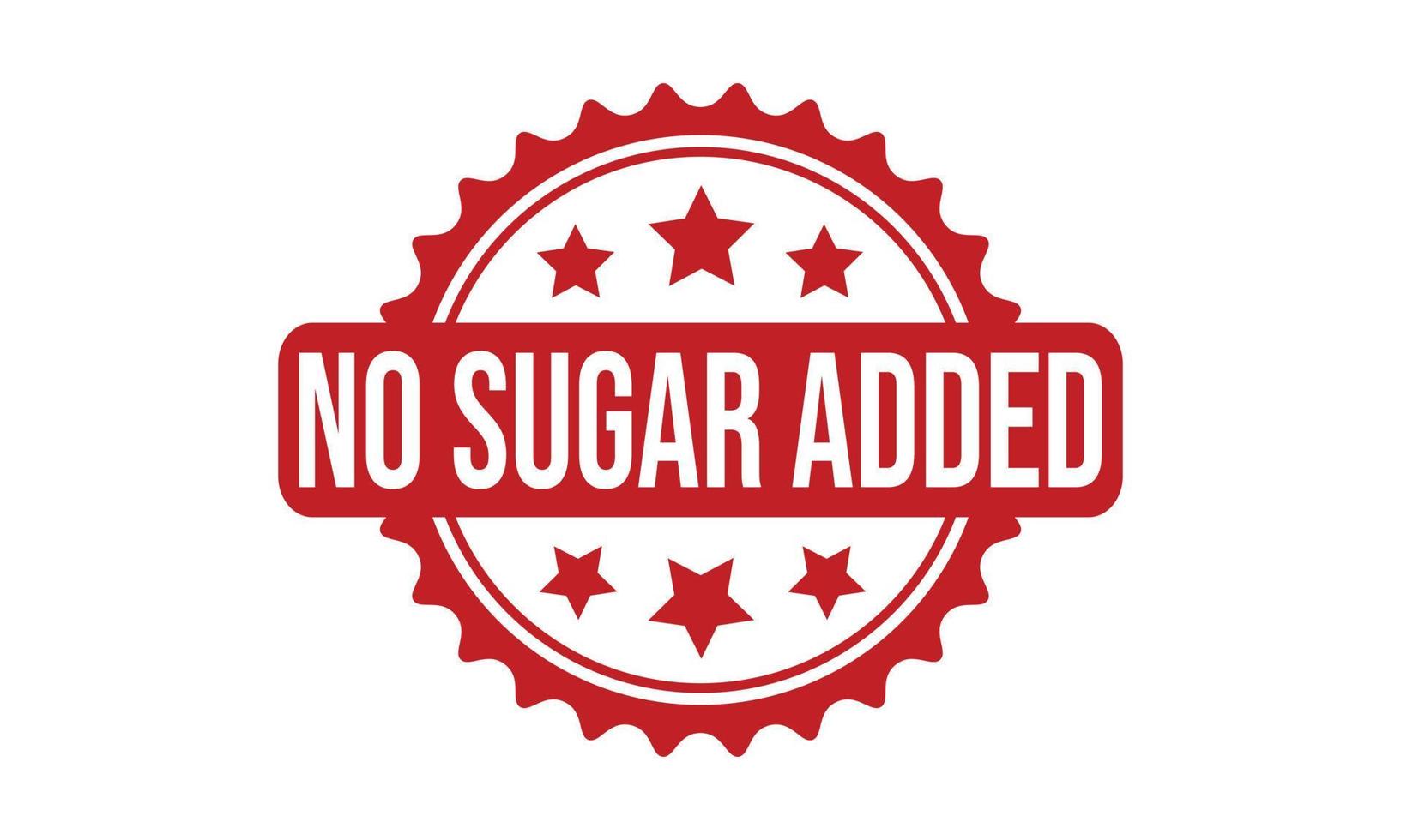 No Sugar added Rubber Stamp Seal Vector