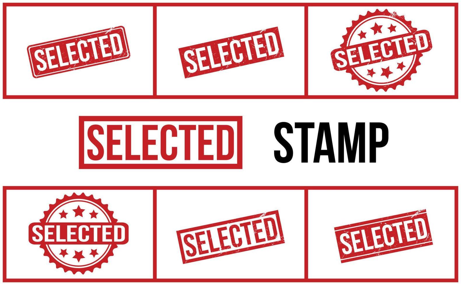 Selected Rubber Stamp Set Vector