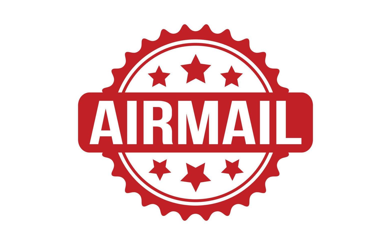 Airmail rubber grunge stamp seal vector