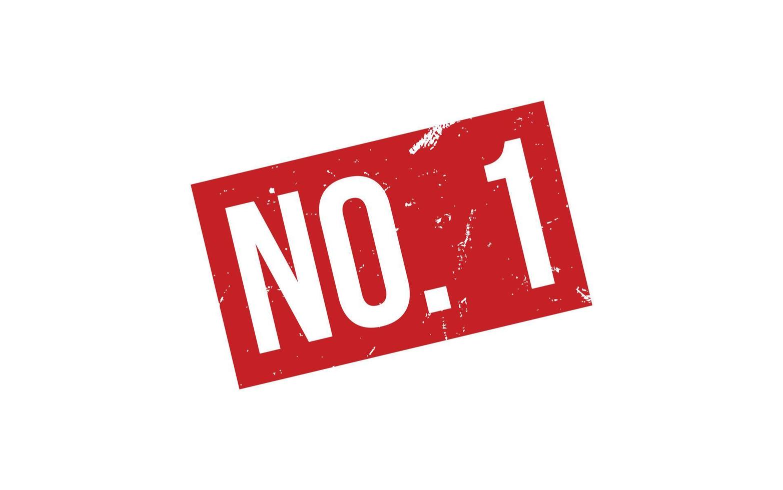 No 1 Rubber Stamp Seal Vector