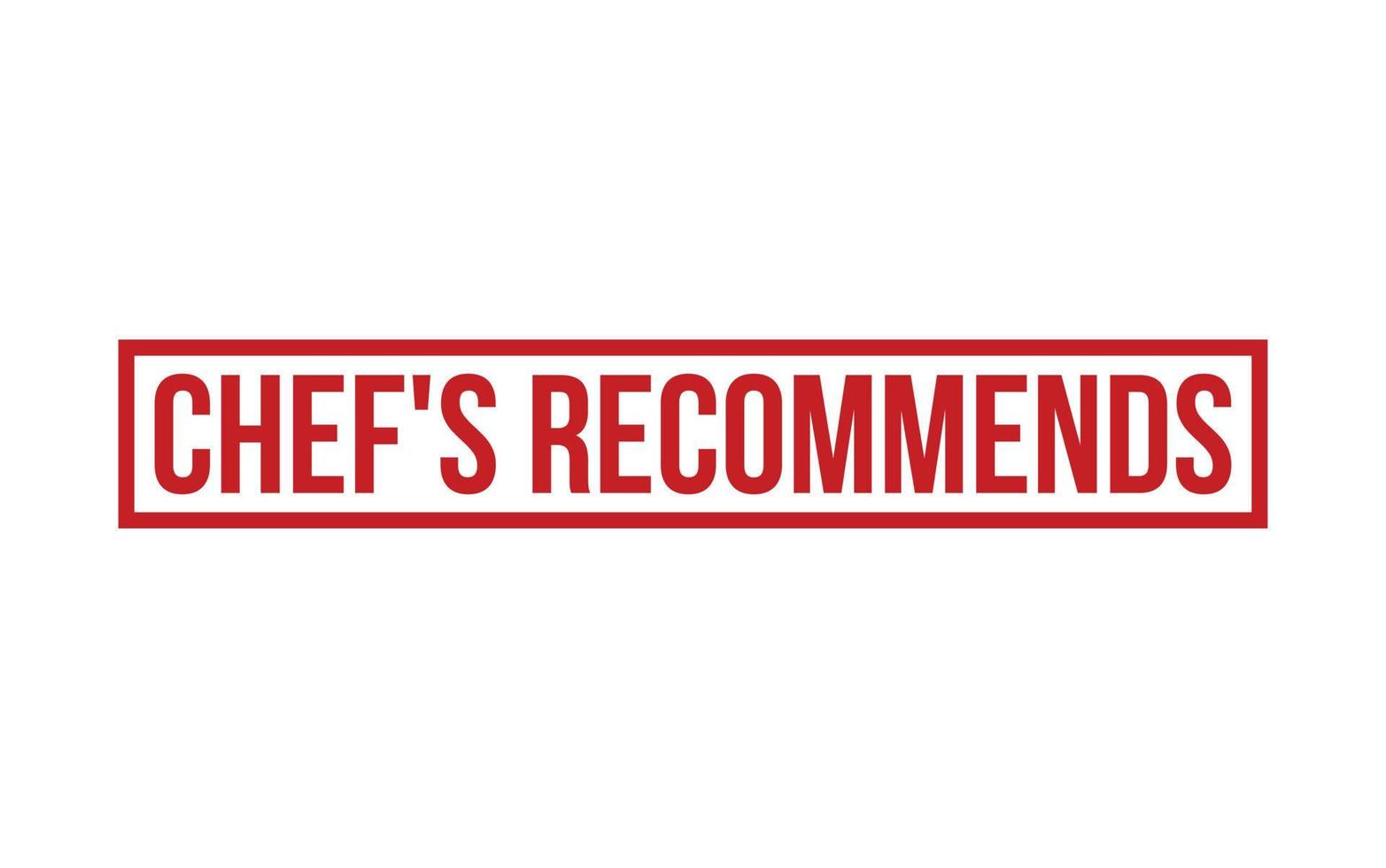 Chefs recommends Rubber Stamp Seal Vector